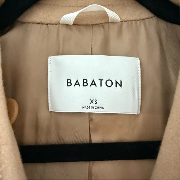 Aritzia Babaton camel tan virgin wool Connor wrap coat - size XS - Picture 16 of 16